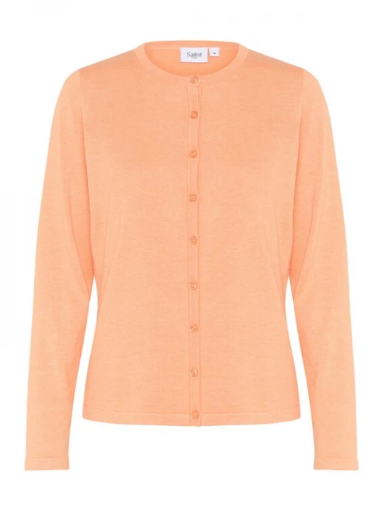 Foto van product SAINT TROPEZ Gebreid vest 'MilaSZ' lichtoranje