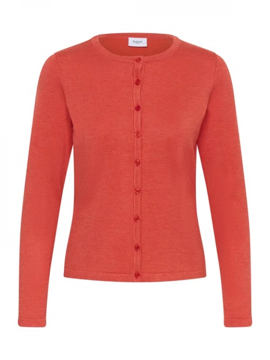 Foto van product SAINT TROPEZ Gebreid vest 'MilaSZ' oranje