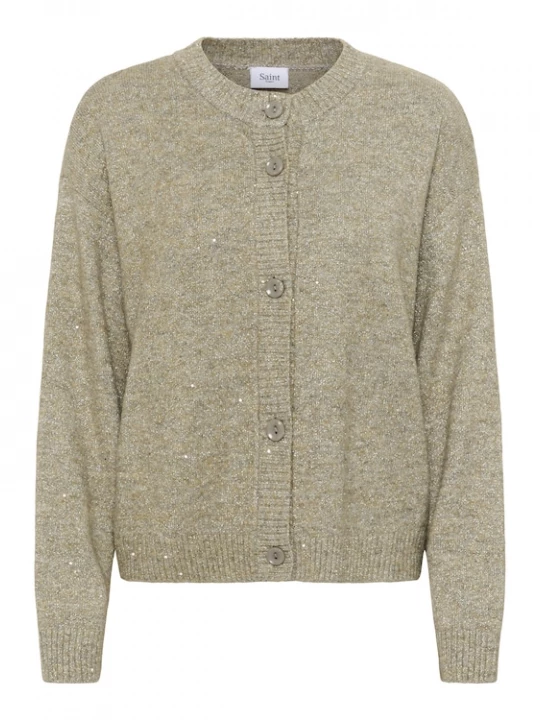 Foto van product SAINT TROPEZ Gebreid vest 'NovaSZ ' beige gemêleerd