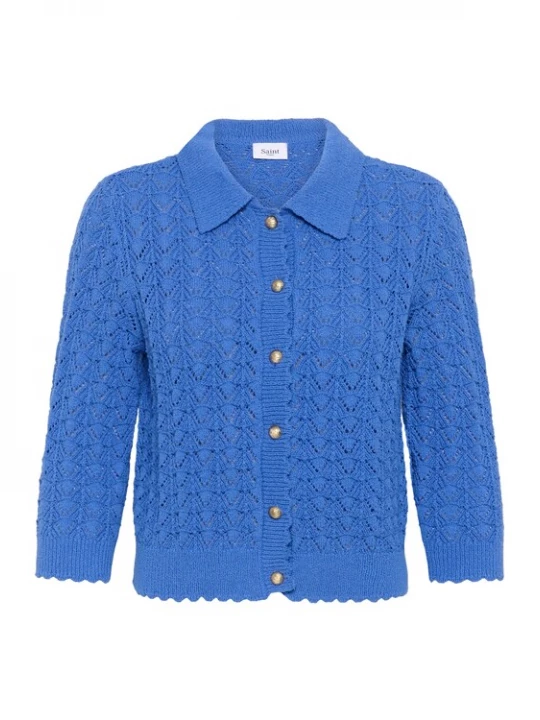 Foto van product SAINT TROPEZ Gebreid vest 'Sylvie' azuur
