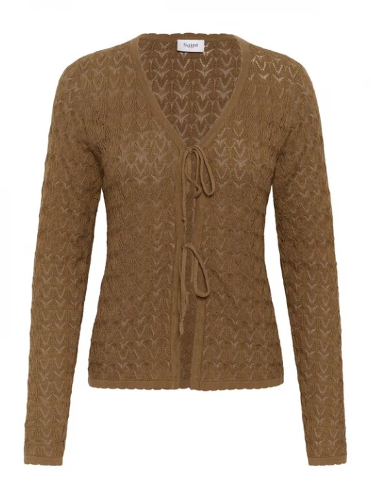 Foto van product SAINT TROPEZ Gebreid vest 'SZRonette' lichtbruin