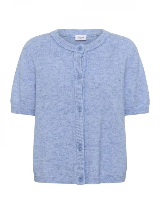 Foto van product SAINT TROPEZ Gebreid vest 'Zanett' blauw gemêleerd
