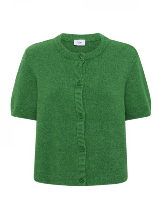 Foto van product SAINT TROPEZ Gebreid vest 'Zanett' donkergroen