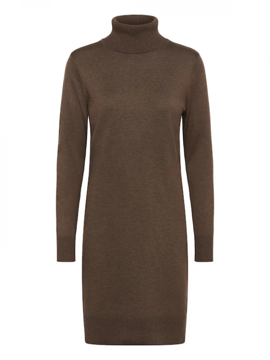 Foto van product SAINT TROPEZ Gebreide jurk 'Mila' chocoladebruin