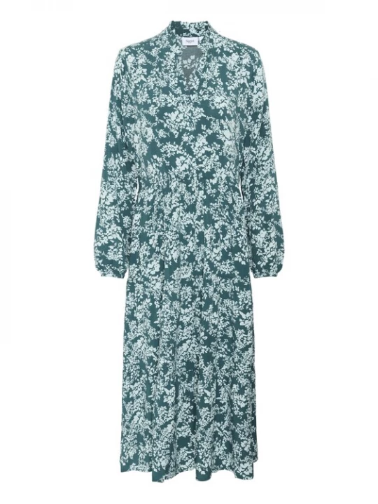 Foto van product SAINT TROPEZ Jurk 'Eda' smaragd / wit