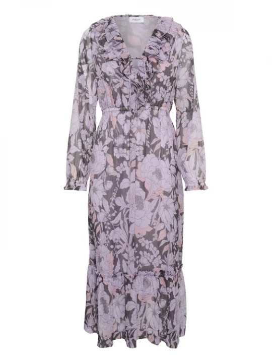 Foto van product SAINT TROPEZ Jurk 'SolangeSZ' donkergrijs / sering / mauve