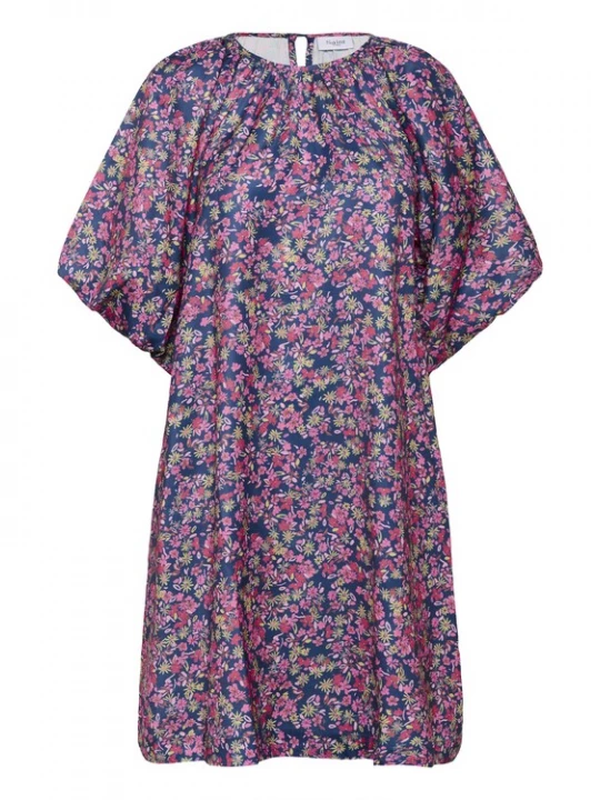 Foto van product SAINT TROPEZ Jurk 'SZOnneli' donkerblauw / geel / pink / rood