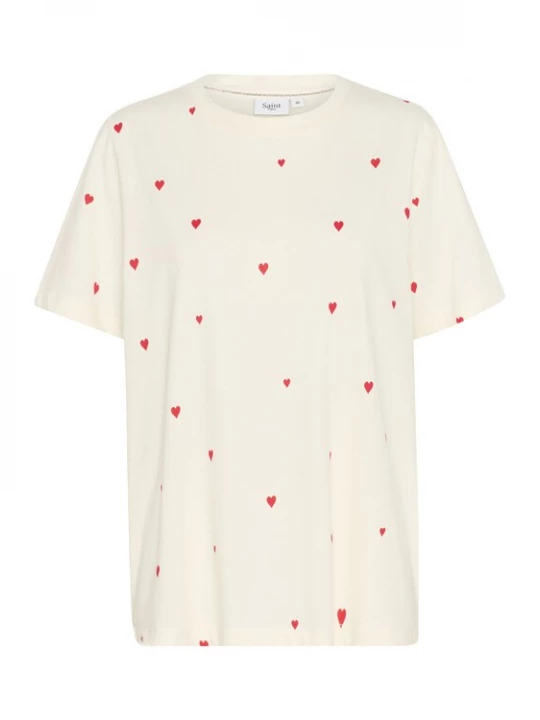 Foto van product SAINT TROPEZ Shirt 'Dagni' rood / wolwit