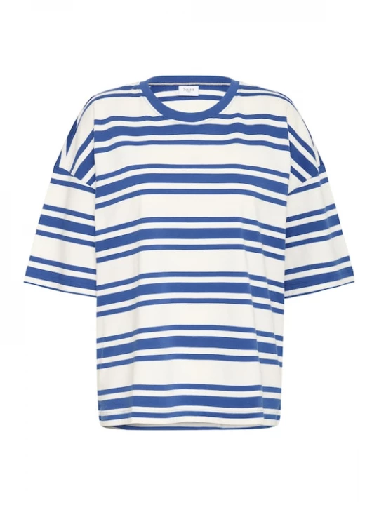Foto van product SAINT TROPEZ Shirt 'Hallia' blauw / wit