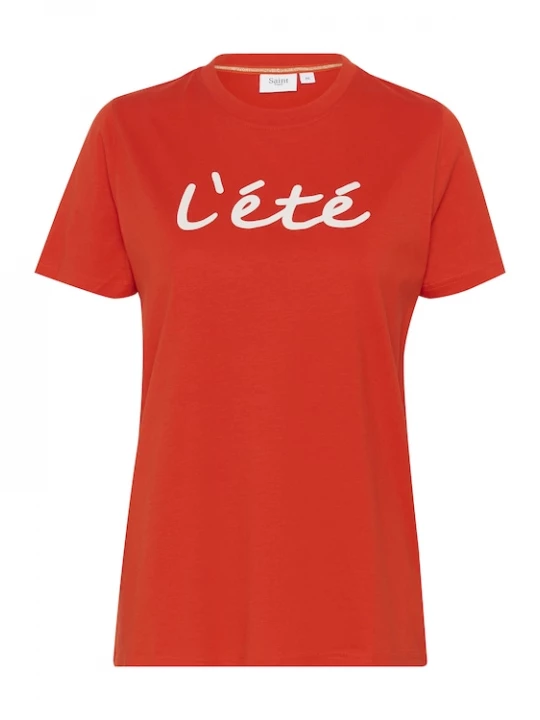 Foto van product SAINT TROPEZ Shirt 'KortneaSZ' rood / wit