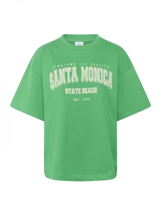 Foto van product SAINT TROPEZ Shirt 'Zalila' lichtbeige / grasgroen
