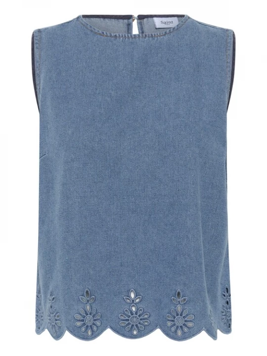 Foto van product SAINT TROPEZ Top blauw denim