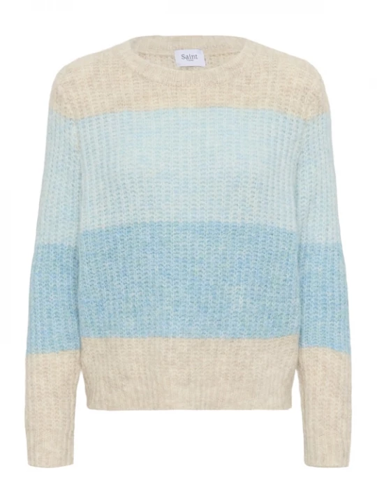 Foto van product SAINT TROPEZ Trui beige gemêleerd / lichtblauw / blauw gemêleerd