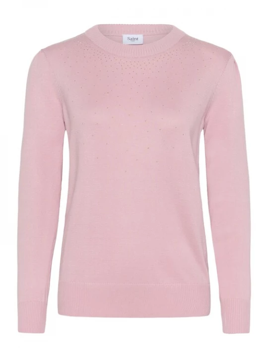 Foto van product SAINT TROPEZ Trui 'CherriSZ' rosa / transparant
