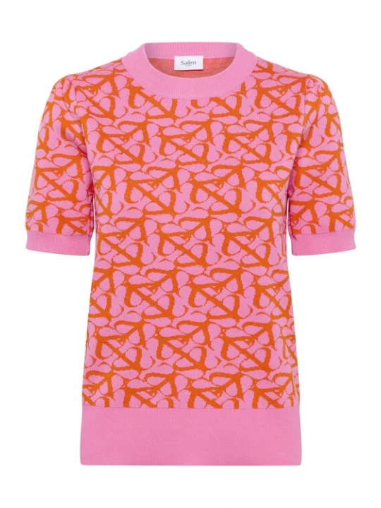 Foto van product SAINT TROPEZ Trui donkeroranje / fuchsia