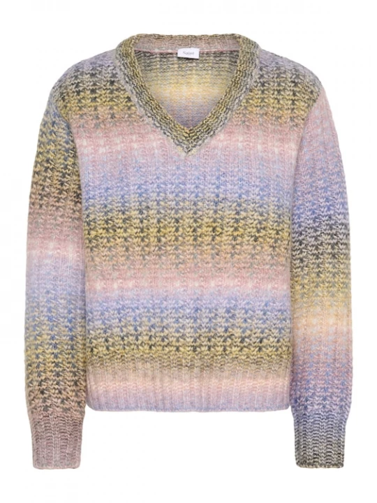 Foto van product SAINT TROPEZ Trui lichtblauw / bruin / geel / rosa