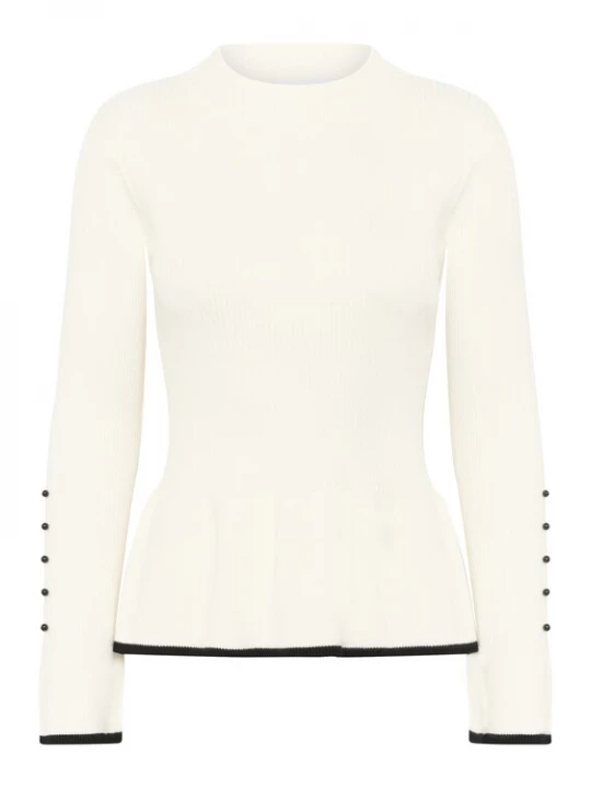 Foto van product SAINT TROPEZ Trui 'Madelaine' zwart / offwhite