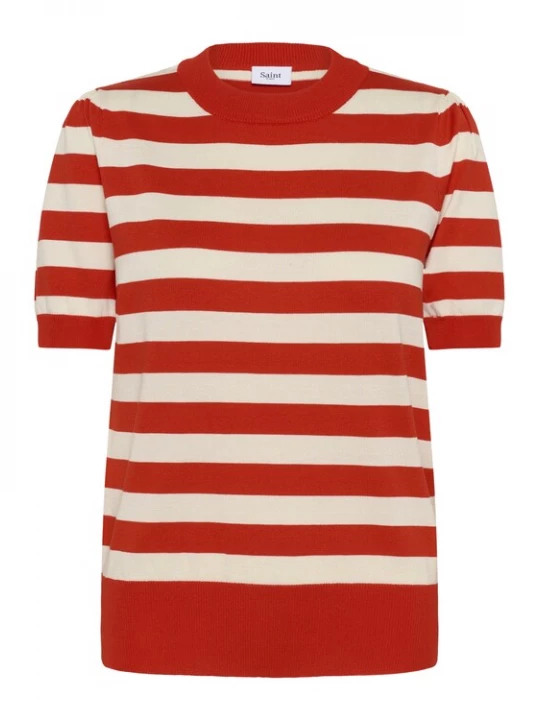 Foto van product SAINT TROPEZ Trui 'Mila' beige / rood