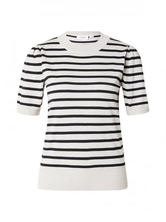 Foto van product SAINT TROPEZ Trui 'Mila' lichtgrijs / zwart