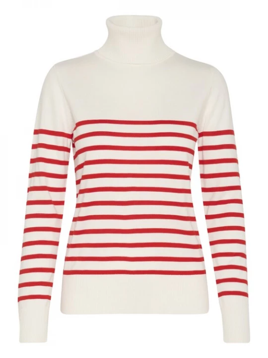 Foto van product SAINT TROPEZ Trui 'Mila' lichtrood / wit