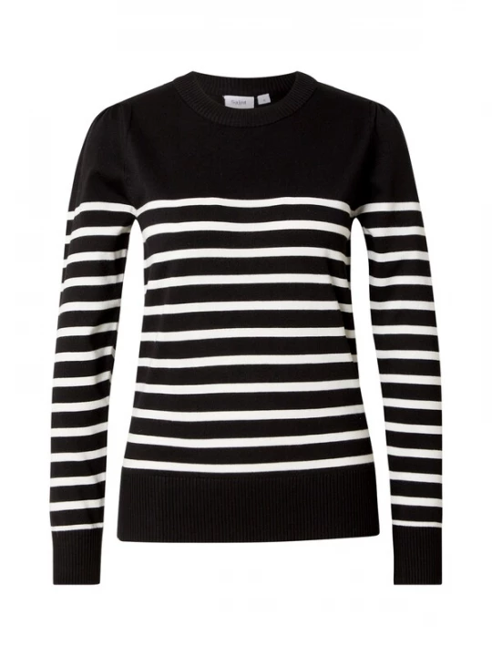 Foto van product SAINT TROPEZ Trui 'Mila' zwart / wit