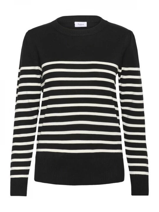 Foto van product SAINT TROPEZ Trui 'Mila' zwart / wit