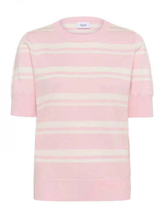 Foto van product SAINT TROPEZ Trui 'Milana' lichtgeel / rosa