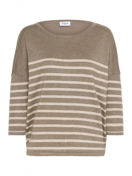 Foto van product SAINT TROPEZ Trui 'MilaSZ' chamois / wolwit