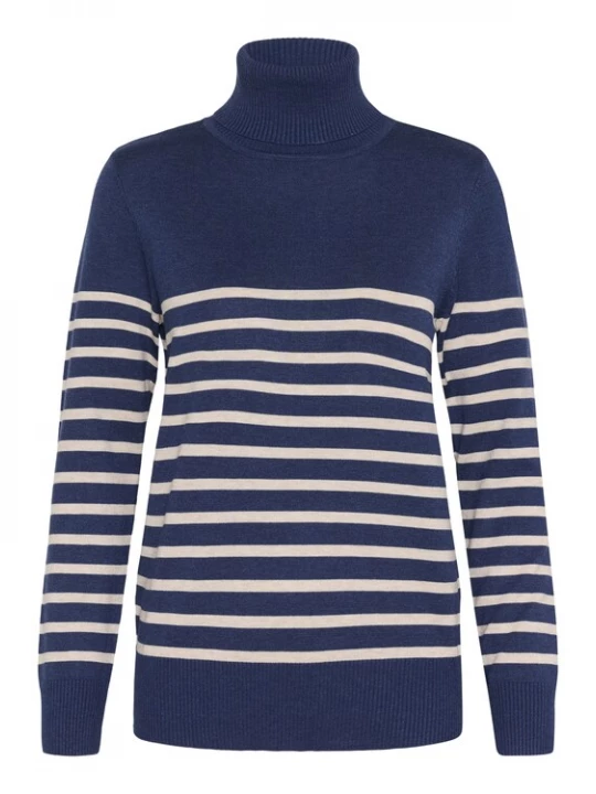 Foto van product SAINT TROPEZ Trui 'MilaSZ' lichtbeige / donkerblauw