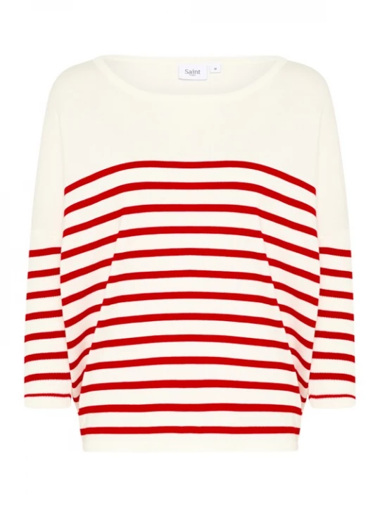 Foto van product SAINT TROPEZ Trui 'MilaSZ' rood / wit