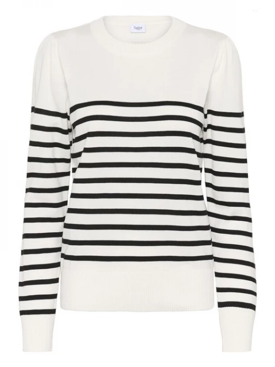 Foto van product SAINT TROPEZ Trui 'MilaSZ' zwart / wit
