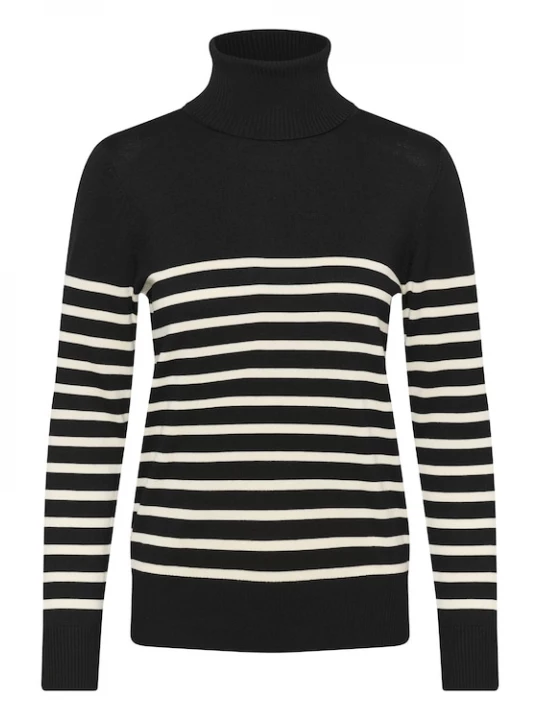 Foto van product SAINT TROPEZ Trui 'MilaSZ' zwart / wolwit