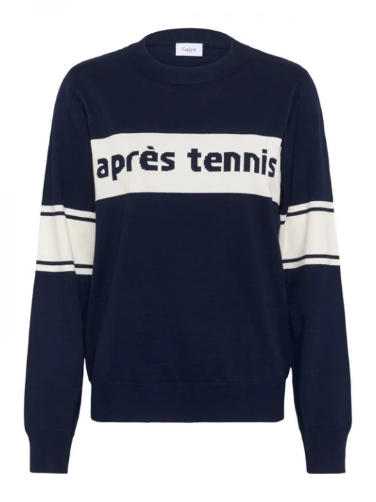 Foto van product SAINT TROPEZ Trui 'Milou' nachtblauw / wit