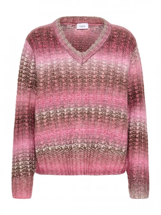 Foto van product SAINT TROPEZ Trui 'Mirabel' braam / pink / zwart