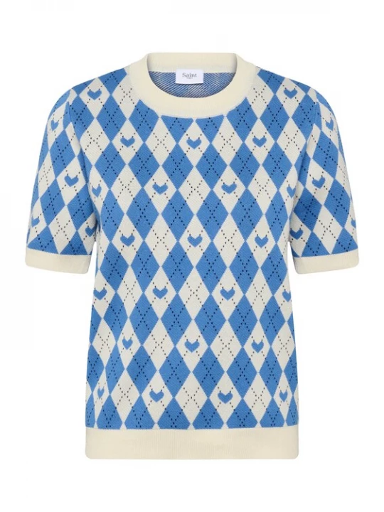 Foto van product SAINT TROPEZ Trui 'PamillaSZ SS' blauw / wit