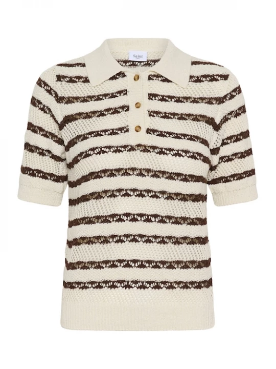 Foto van product SAINT TROPEZ Trui 'SZRosetta' crème / bruin