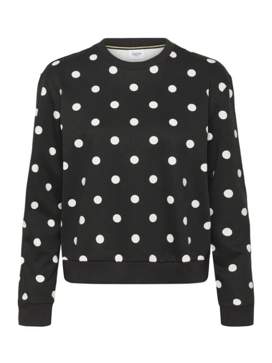 Foto van product SAINT TROPEZ Trui 'Zagna' zwart / wit