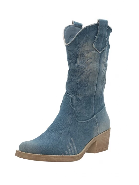 Foto van product Salinyang Cowboylaarzen blauw denim