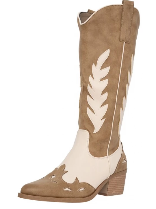 Foto van product Salinyang Cowboylaarzen crème / kaki