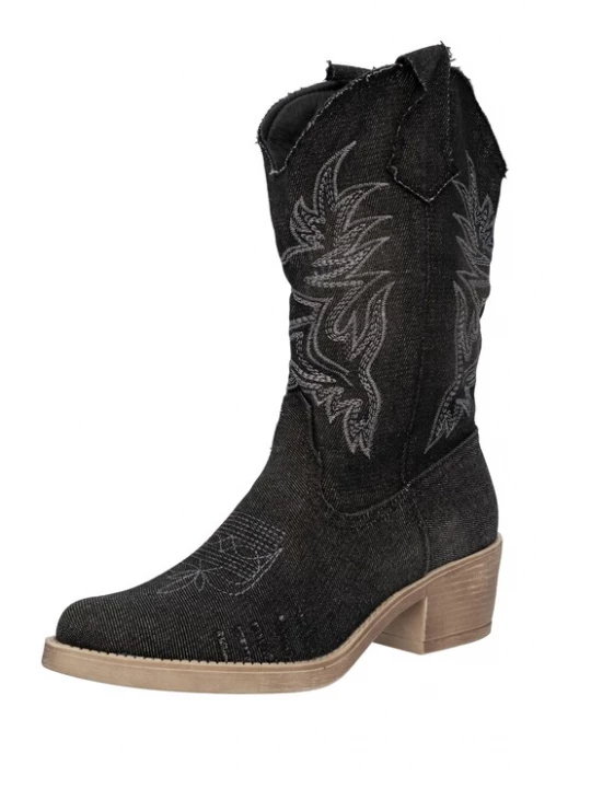Foto van product Salinyang Cowboylaarzen grijs / black denim