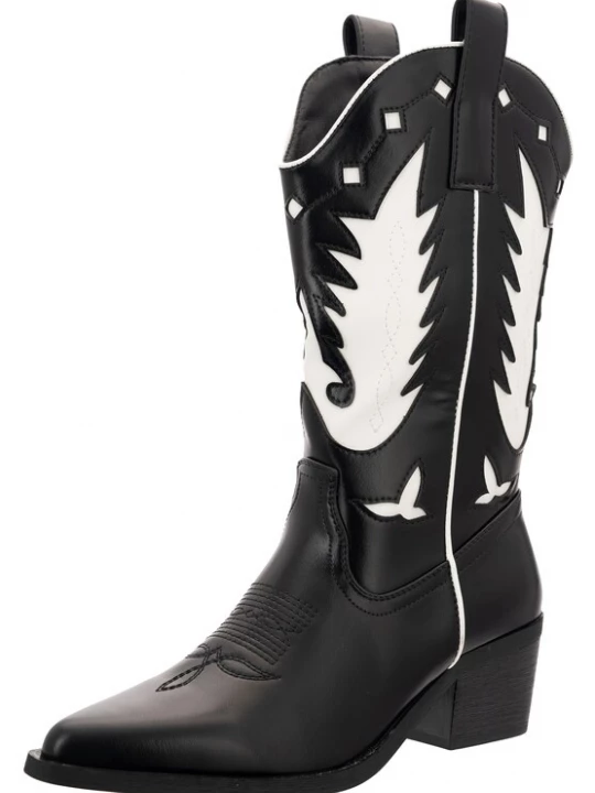 Foto van product Salinyang Cowboylaarzen zwart / wit