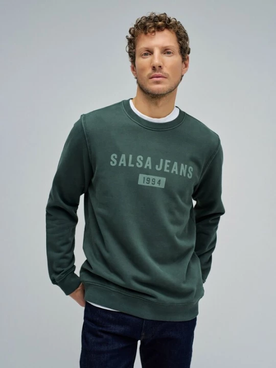 Foto van product Salsa Jeans Sweatshirt donkergroen