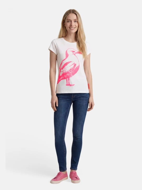 Foto van product salzhaut Shirt 'Abbeldwatsch' lichtroze / offwhite