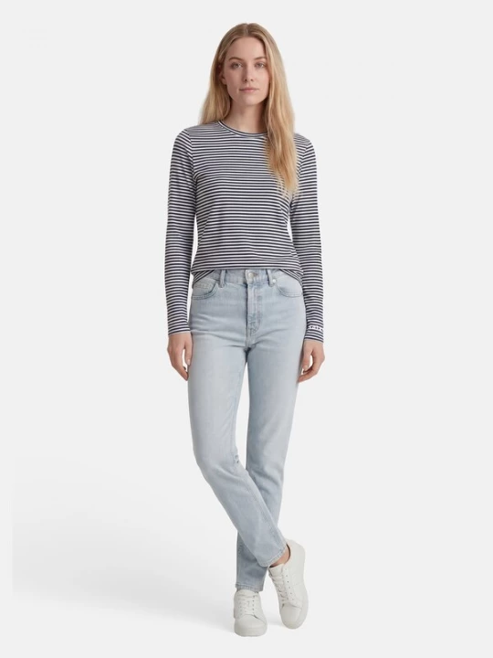 Foto van product salzhaut Shirt 'Achtern' navy / wit