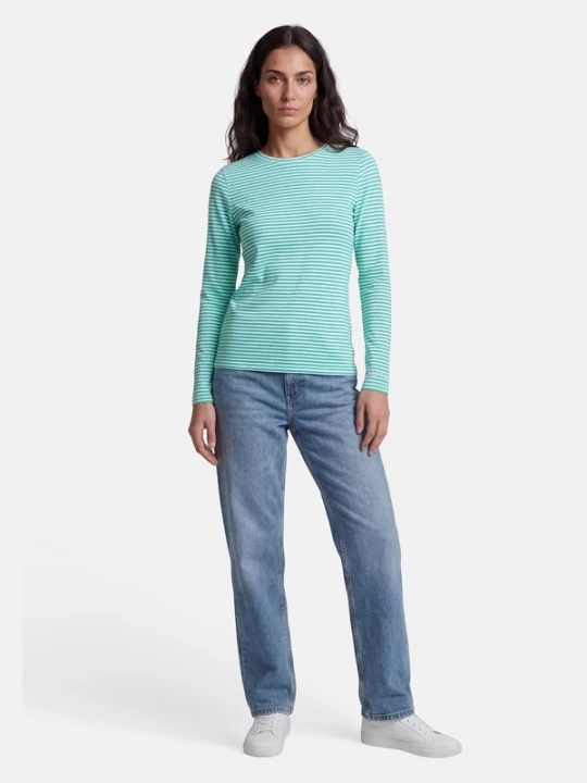 Foto van product salzhaut Shirt 'Achtern' turquoise / offwhite