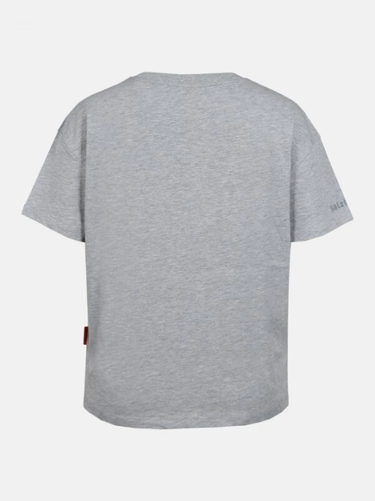 Foto van product salzhaut Shirt 'Weven' grijs / neonoranje
