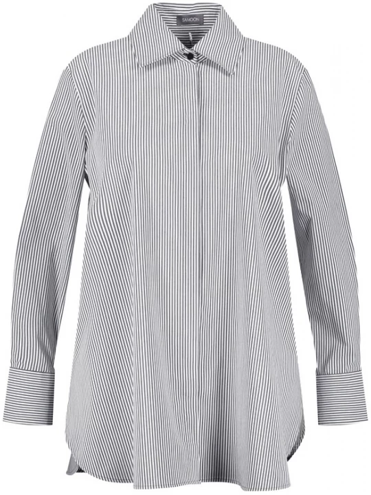 Foto van product SAMOON Blouse duifblauw / wit