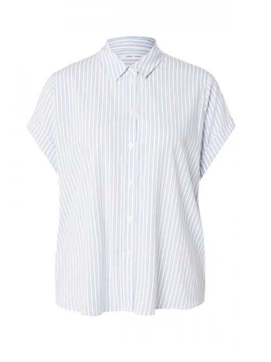 Foto van product Samsøe Samsøe Blouse 'Majan' lichtblauw / lichtgrijs / wit