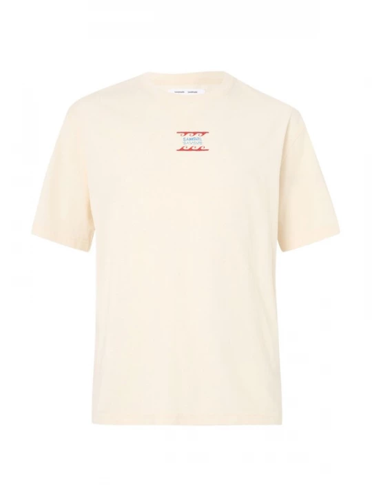 Foto van product Samsøe Samsøe Shirt 'Sagergei' crème / lichtblauw / karmijnrood