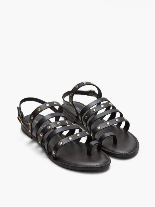 Foto van product Sandalen met bandje, van echt leer s.Oliver zwart